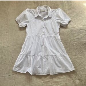 Abercrombie & Fitch Cotton Tiered Mini Dress Small White